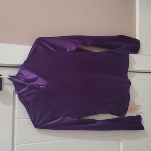 Shein Purple Velvet Mock Neck Size M NWT Fits Like a Small
